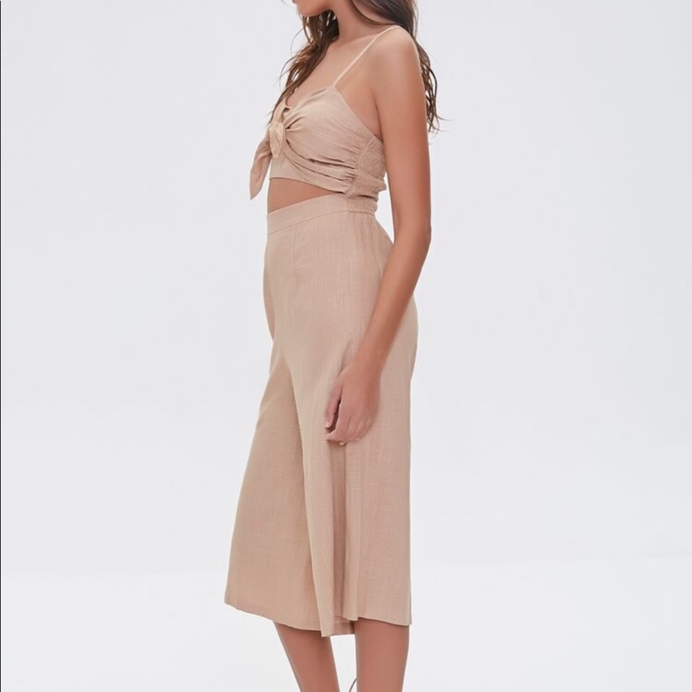NWT Knotted Cutout Culotte Jumpsuit - Picture 3 of 8
